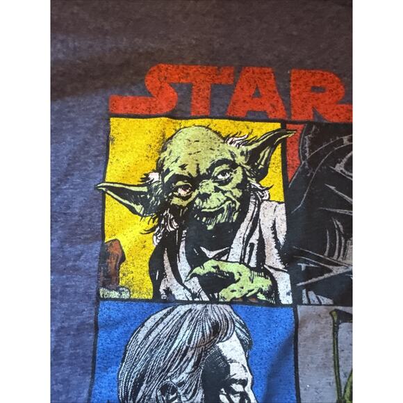 STAR WARS V Fifth Sun Men's Size L Retro Design Darth Vader Luke Han R2 Yoda - Picture 3 of 11
